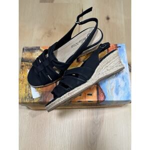 NEW Bella Vita Cheerful Wedge Espadrille Sandal Size 7 - Linen